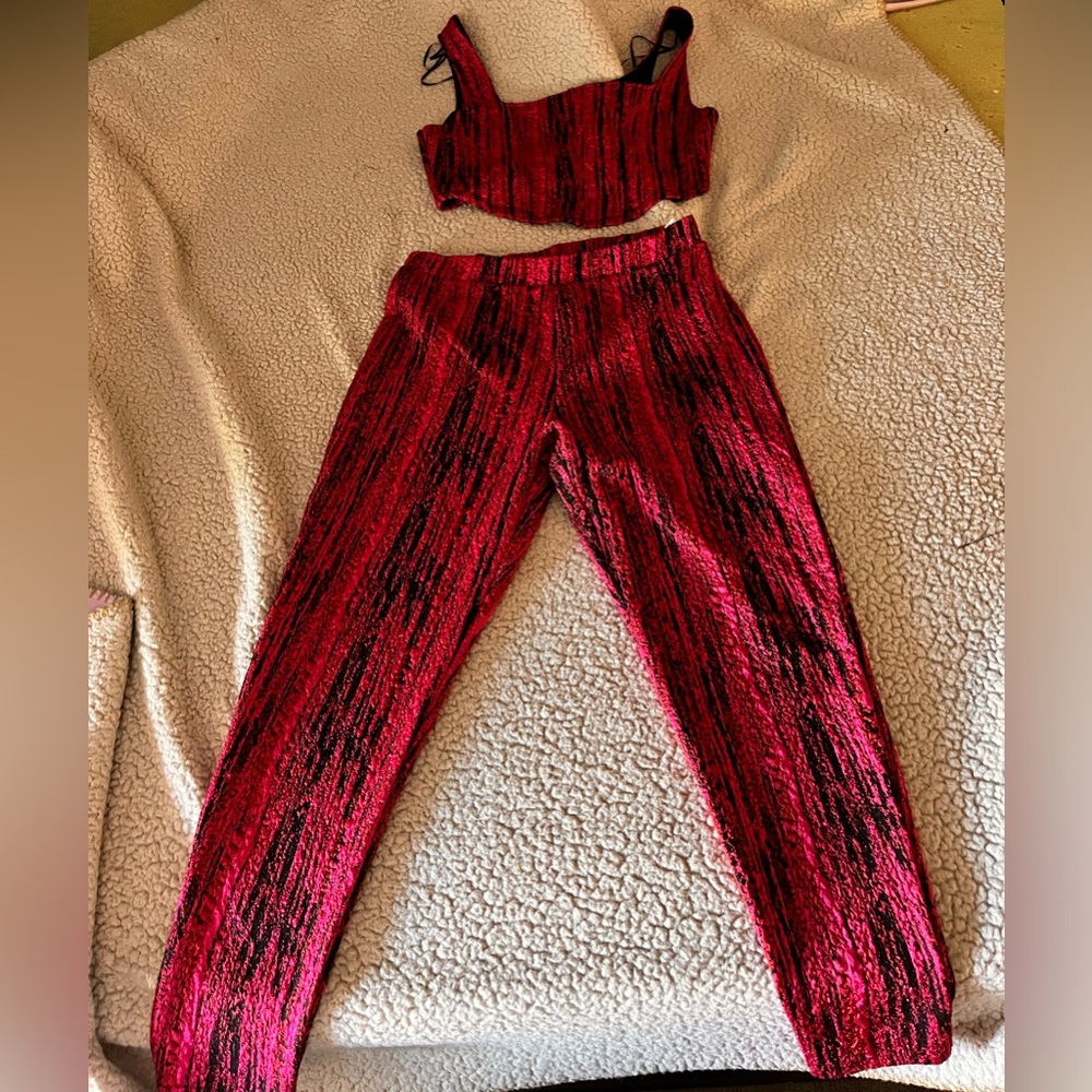 Zara Set hot pink & black